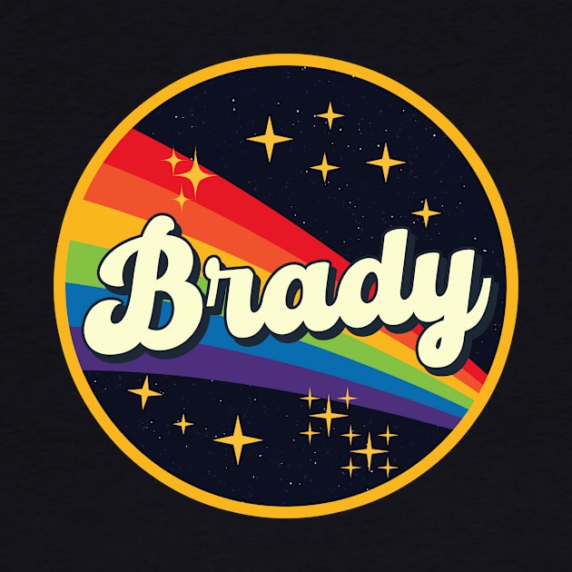 Brady // Rainbow In Space Vintage Style by LMW Art